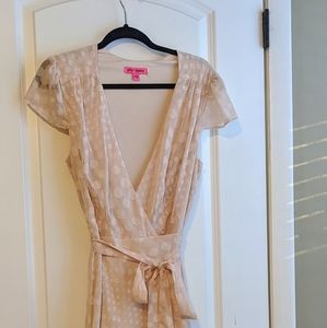 Betsey Johnson Blush Bubble Print Wrap Deess